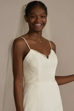 Scalloped V-Neck Corded Lace Bodice A-Line Dress -Kelly Shop SDWG0801 SOFTWHITE DBSTU PROD11 V2 058