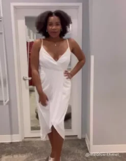 Hand-Pleated Spaghetti Strap Charmeuse Slip Dress -Kelly Shop SDWG0935 9SDWG0935