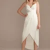 Hand-Pleated Spaghetti Strap Charmeuse Slip Dress