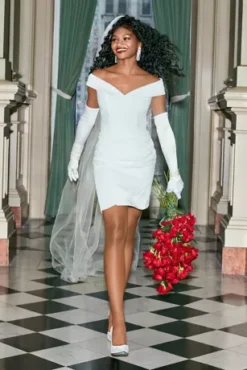 Short Off Shoulder Cuff Neckline Crepe Dress -Kelly Shop SDWG0978 2 PDP Crop JUNE15 1920x2880