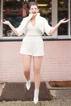 Beaded Crystal Strap V-Neck Romper 7 Beaded Crystal Strap V-Neck Romper -Kelly Shop SDWG1093 PDP Crop JUNE21 1920x2880