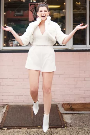 Beaded Crystal Strap V-Neck Romper 4 Beaded Crystal Strap V-Neck Romper - Image 4