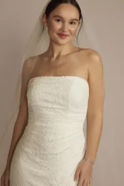 Allover Lace Strapless Sheath Wedding Dress -Kelly Shop SDWG1119 SOFTWHITE DBSTU PROD1 072