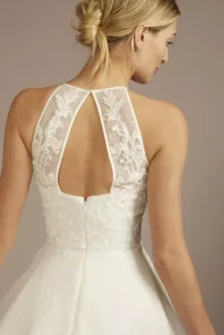 Embellished Halter Neck A-Line Wedding Dress -Kelly Shop SDWG1156 SOFTWHITE DBSTU PROD4 157