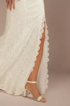 Allover Lace Halter Neck Sheath Wedding Dress -Kelly Shop SDWG1180 SOFTWHITE DBSTU PROD4 043