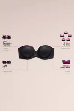 Maidenform Stay Put Convertible Strapless Bra -Kelly Shop SE6990 MSE SE6990 Icon Composite