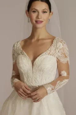 Plunging Open Back Tulle Wedding Dress -Kelly Shop SLCWG901 IVORY OLEG PROD2 194