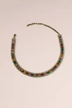 Multicolor Cubic Zirconia Choker Necklace