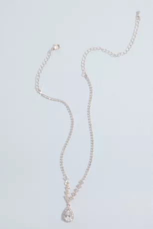 Teardrop Crystal Necklace And Earring Set 2 Teardrop Crystal Necklace And Earring Set - Image 2