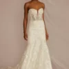 Beaded Brocade Embellished Mermaid Wedding Dress