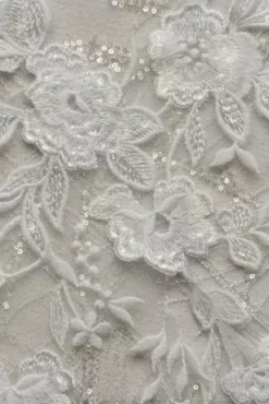 Petite Sheath Wedding Dress With Beaded Swag Back -Kelly Shop SWG884 WHITE SIG SWATCH PROD2 001