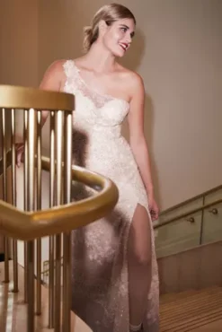 One-Shoulder Beaded Wedding Dress With Overskirt -Kelly Shop SWG951 1 PDP Crop MAR23 1920x2880