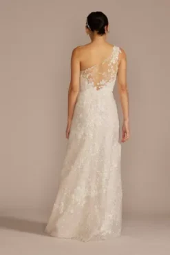 One-Shoulder Beaded Wedding Dress With Overskirt -Kelly Shop SWG951 IVYSTONE SIG PROD3 177 V2