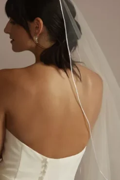 Soutache-Edge Tulle Mid-Length Veil -Kelly Shop V672 MIVORY VLS OM PROD9 058