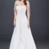 Chiffon A-line Wedding Dress With Side Draping