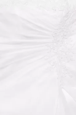 Chiffon A-line Wedding Dress With Side Draping -Kelly Shop V9409 WHITE CORE SWATCH PROD3 002