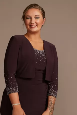 Jersey Tank Dress With Sparkle Embellished Jacket 5 Jersey Tank Dress With Sparkle Embellished Jacket - Image 5