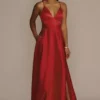 Satin A-Line Prom Dress With Cutouts
