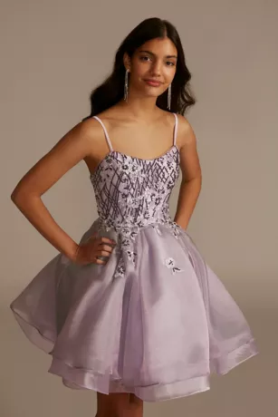 Floral Applique Tiered Damas Dress 3 Floral Applique Tiered Damas Dress - Image 3