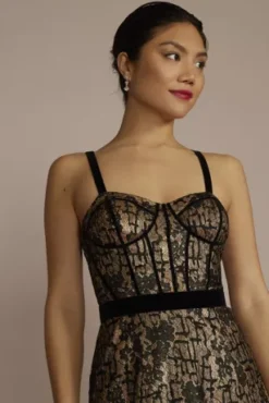 Floor Length Corset Sheath With Slit 5 Floor Length Corset Sheath With Slit -Kelly Shop WBM3187V2 BLACKNUDE PRTY PROD6 086