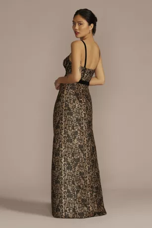 Floor Length Corset Sheath With Slit 2 Floor Length Corset Sheath With Slit - Image 2