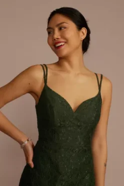 Double Strap Allover Lace A-Line 5 Double Strap Allover Lace A-Line -Kelly Shop WBM3316 TARRAGON PRTY PROD6 094