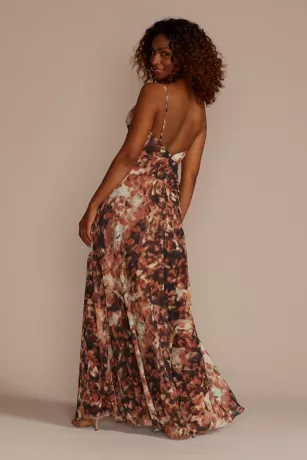 V-Neck Printed Maxi Dress With Slit 2 V-Neck Printed Maxi Dress With Slit - Image 2