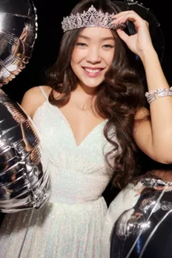 Iridescent Sequin V-Neck Ball Gown -Kelly Shop WBM3382 PDP Crop FEB6 1920x2880