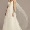 Mikado And Tulle Petite Ball Gown Wedding Dress