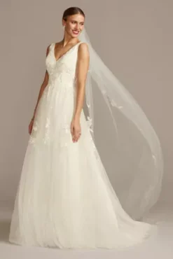 Mikado And Tulle Petite Ball Gown Wedding Dress