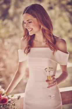 Off-the-Shoulder Mikado Trumpet Wedding Dress -Kelly Shop WG3880 PDP Crop 1 1920x2880