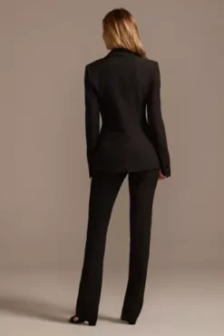 Single Button Relaxed Fit Suit Jacket -Kelly Shop WG3997 BLACK CORE PROD2 150