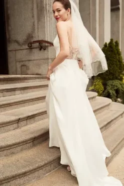 Beaded Back V-Neck Satin Wedding Dress -Kelly Shop WG4004DB 2 PDP Crop JAN21 1920x2880