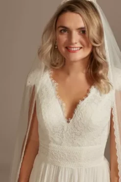 Lace Illusion Back Chiffon Wedding Dress -Kelly Shop WG4011DB SOFTWHITE DBSTU PROD12 V2 058