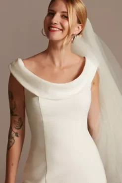 Crepe Off-the-Shoulder Mermaid Dress -Kelly Shop WG4013 IVORY CORE PROD8 V2 079