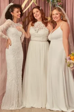 High Neck Illusion Chiffon Wedding Dress -Kelly Shop WG4032 PDP Crop MAY3 1920x2880