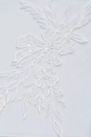 Sheer Boned Bodice Spaghetti Strap Wedding Dress 6 Sheer Boned Bodice Spaghetti Strap Wedding Dress - Image 6