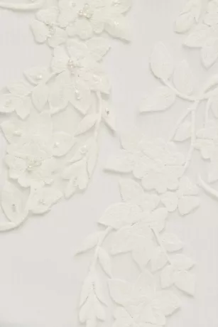 Appliqued Cap Sleeve Tulle Ball Gown Wedding Dress 4 Appliqued Cap Sleeve Tulle Ball Gown Wedding Dress - Image 4