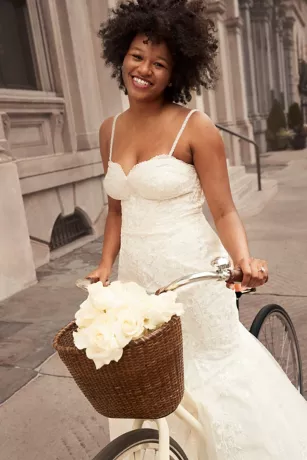 Floral Applique Mermaid Wedding Dress 4 Floral Applique Mermaid Wedding Dress - Image 4