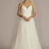 Basque Waist Lace Bodice Wedding Dress
