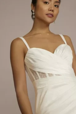 Corset Bodice Pleated Sheath Wedding Dress -Kelly Shop WG4073 SOFTWHITE DBSTU PROD3 103