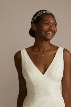 V-Neck Tiered Lace Tank Wedding Dress -Kelly Shop WG4087 SOFTWHITE DBSTU PROD10 2769