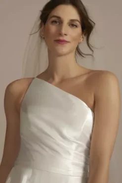 One Shoulder Satin A-Line Wedding Dress -Kelly Shop WG4095 SOFTWHITE DBSTU PROD12 056