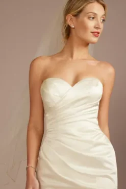 Satin Ruched Bodice Wedding Dress With Overskirt -Kelly Shop WG4107 IVORY DBSTU PROD4 178