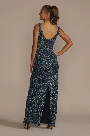 V-Neck Allover Sequin Tank Sheath Dress 2 V-Neck Allover Sequin Tank Sheath Dress - Image 2