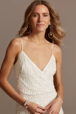 Sequin Spaghetti Strap Blouson Jumpsuit -Kelly Shop WGIN879 MSOFTWHITE DBSTU PROD3 088