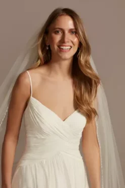 Bead And Pearl Trimmed Chapel Length Veil -Kelly Shop WPD27156 IVORY HP OM PROD4 055