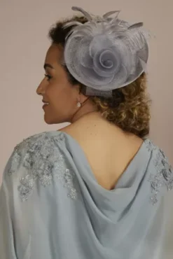 Floral And Feather Fascinator