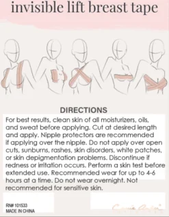 Adhesive Breast Tape 9 Adhesive Breast Tape -Kelly Shop ca703420packaging back